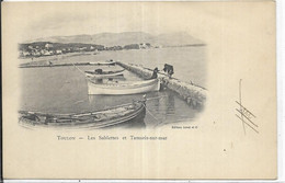 D 83. LA SEYNE SUR MER. LES SABLETTES ET TAMARIS SUR MER CARTE ECRITE DOS 1900 - La Seyne-sur-Mer