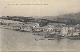 D 83. TOULON. ARSENAL  STATION DES SOUS MARINS.  CARTE ECRITE - Toulon