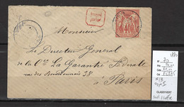 France - Yvert 70 - Sur Lettre Recommandée - Type 1 - 1880 - Type Sage 40 Cts Rouge Orange - 1876-1878 Sage (Type I)