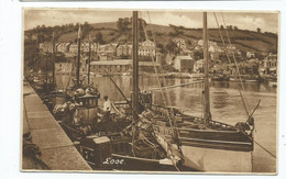 Postcard Cornwall Looe Fishing Boats Posted 1934  Keast Looe - Falmouth