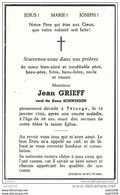 PETANGE ..-- Mr Jean GRIEFF , Veuf De Mme Anne SCHWEIGEN  , Né En 1898 , Décédé En 1966 . - Petingen