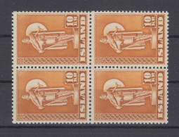 Iceland 1945 - Michel 240 C In Block Of 4 MNH ** - Unused Stamps