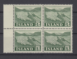 Iceland 1950 - Michel 270 In Block Of 4 MNH ** - Neufs