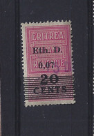 ERITREA INLAND REVENUE - E.th.D 0,07 / 20 Cents. - Andere & Zonder Classificatie