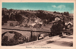 Nontron (Dordogne) Vue Sur Le Faubourg Magnac - Edition Lacotte - Carte Colorisée Non Circulée - Autres & Non Classés