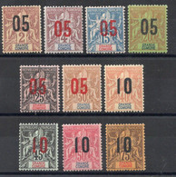 GRANDE COMORE Timbres Poste N° 20* à 29* Neufs Charnières TB Cote : 24€00 - Neufs