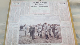 CALENDRIER 1917 /MILLERAND GALLIENI CLERGERIE - Tamaño Pequeño : 1901-20