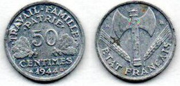 50 Centimes  1944 B TTB - Autres & Non Classés