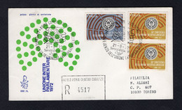 Italy/Italie 1972 - Inter-Parliamentary Conference - Registered  Letter Sent From Roma To Torino - Superb*** - Lotti E Collezioni