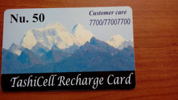 Bhutan - TashiCell Recharge Card - Mountain - Butan