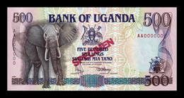 Uganda 500 Shillings 1991 Pick 33As Specimen Serie AA SC UNC - Ouganda