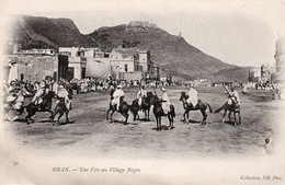 AFRIQUE DU NORD,ALGERIA,ALGERIE,ORAN ,ORANIE,MAGHREB,LA RADIEUSE,FETE,CAVALIER,SPECTACLE,1900 - Oran