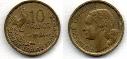 10 Francs 1954 TTB - Andere & Zonder Classificatie