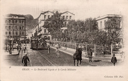 AFRIQUE DU NORD,ALGERIA,ALGERIE,ORAN,ORANIE,MAGHREB,LA RADIEUSE,1900,TRAMWAY,TRAIN,HORLOGERIE AU FOND - Oran
