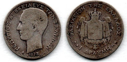 Grèce - Greece - Griechenland 1 Drachme 1873 A George I B+ - Grecia