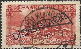 SAAR 1927 Official - Burbach Steel Works - 2f. - Red FU - Dienstzegels