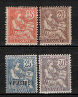 Levant  - 1902 -  Type Mouchon - N° 15 à 18 - Neufs * - Unused Stamps