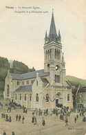 140722 ISERE 38 VINAY La Nouvelle Eglise Inauguree Le 9 Decembre 1906 Colorisee Animee - Vinay