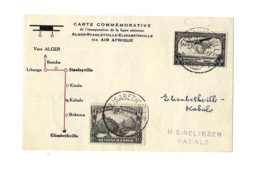 Inauguration De La Ligne Aérienne Alger-Stanleyville-Elisabethville Via Air Afrique.Elisabethville-Kabalo - Brieven En Documenten