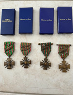 Médaille Militaire Croix De Guerre 14/15 14/16 14/17 14/18   French Medal Ww1 - Frankrijk