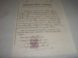 AMMINISTRAZIONE PIGNATELLI DI MONTERODUNI 1910 -BENI APPARTENENTI ALLA BARONESSA ARGENTINA - Italia