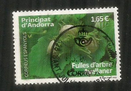 ANDORRE ESP. 2022 Les Noisetiers (Noisettes)  Timbre Oblitéré, 1 ère Qualité - Used Stamps