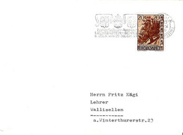 Liechtenstein 1960: Brief Mit Zu 345 Mi 399 Yv 353 Mit Stempel VADUZ 26.X.60 PWZ-EXPO In KÖLN (Zumstein CHF 20.00) - Lettres & Documents