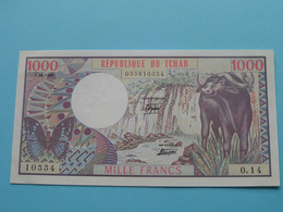 1000 - Mille FRANCS - 1980 ( 033810334 ) République Du TCHAD > Central Africa ( Voir / See > Scans ) UNC ! - Tchad