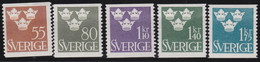Sweden   .    Y&T   .       5 Stamps    .     *     .     Mint-hinged - Ongebruikt