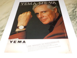 ANCIENNE  PUBLICITE YEMA ME VA  MONTRE YEMA 1982 - Autres & Non Classés