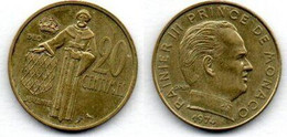 Monaco 20 Centimes 1974 TTB+ - 1960-2001 Franchi Nuovi