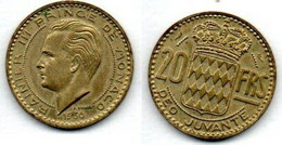 Monaco 20 Francs 1950 SUP - 1960-2001 Franchi Nuovi