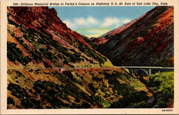 Utah Stillman Memorial Bridge In Parley's Canyon On Highway U S 40 East Of Salt Lake City Curteich - Salt Lake City