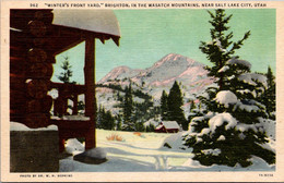 Utah Brighton Winter's Front Yard In The Wasatch Mountains Near Salt Lake City Curteich - Salt Lake City