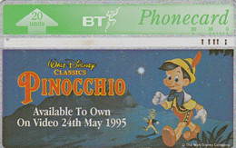 UK, BTA-097, Pinocchio / W.H.Smith (4), Disney.   CN : 525E, 2 Scans. - BT Emissions Générales