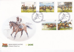 RELAND 1996 HORSE RACING SET FDC. - Storia Postale