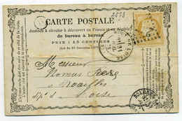 Carte Precurseur CPO / MOUY DE L'OISE+ Boite Rurale B De Neuilly Sous Clermont / Dept De L4oise / 1873 - 1849-1876: Classic Period