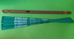 Lot Anciens OUTILS Spécial - 20 LAMES De SCIES à Métaux - Steelray 8 D/cm Et Wespa 32 D/cm - "Neuf De Stock" - Vers 1980 - Otros Aparatos