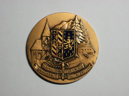 Médaille Amicale Des Policiers & CRS Bourgogne Franche-Comté - Gravée Par R.R. - Bronze J. Balme - Professionnels / De Société