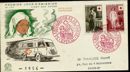 Croix-Rouge:  ( N°: 1089/90) Obl. EPINAL 08/12/1956 - 1950-1959