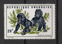 RWANDA - 1970 - N°Yv. 370 - Gorille / Gorilla - Neuf Luxe ** / MNH / Postfrisch - Gorilas