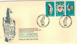 New Hebrides 1978 Coronation English, First Day Cover - FDC