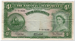BAHAMAS,4 SHILLINGS,1953,P.13a,VF - Bahamas