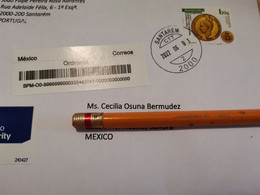 Portugal To Mexico Numismatica Portuguesa Cover Coin Stamp - Storia Postale