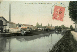 Sermaize Les Bains * 1906 * Péniche Batellerie * Les Raffineries Et Le Port * Barge Chaland Péniches - Sermaize-les-Bains