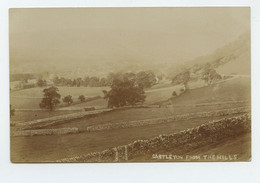 CASTLETON From The Hills,  Derbyshire - REAL PHOTO Postcard 1908 Aprox.  ( 2 Scans ) - Derbyshire