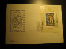 POSTE VATICANE 1994 La Cappella Sistina Michelangelo Art FDC Bloc Cancel Cover VATICANO Italy - Covers & Documents