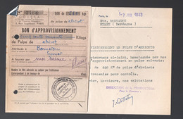 Eymet (24 Dordogne) (restrictions-rationnement) Bon D'approvisionnement (pulpe D'abricot) 1943 (PPP37998) - Sin Clasificación