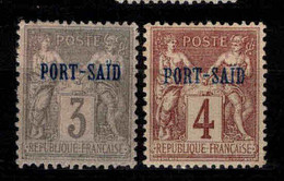 Port Saïd - 1899  -  Type Sage  - N° 3/4 - Neufs * - - Unused Stamps