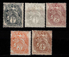 Port Saïd - 1902  -  Type Blanc  - N° 20/20a21/22/23  - Neufs * - - Ongebruikt